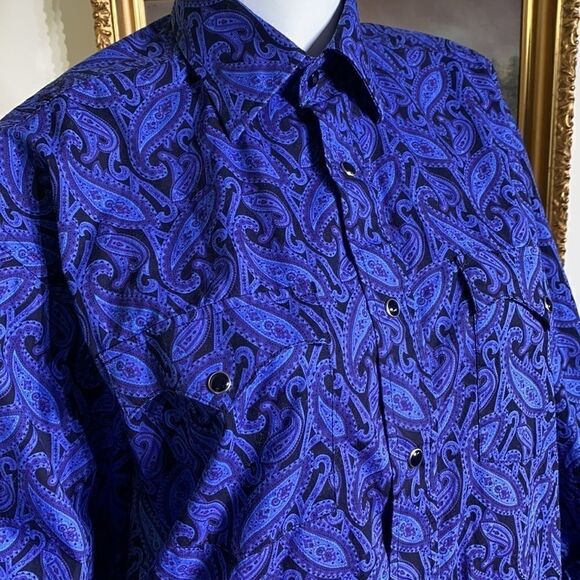 Rough Stock 100% Cotton Classic Paisley Cowboy Shirt - Picture 6 of 14